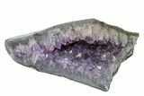 Purple Amethyst Geode With Polished Face - Uruguay #153582-1